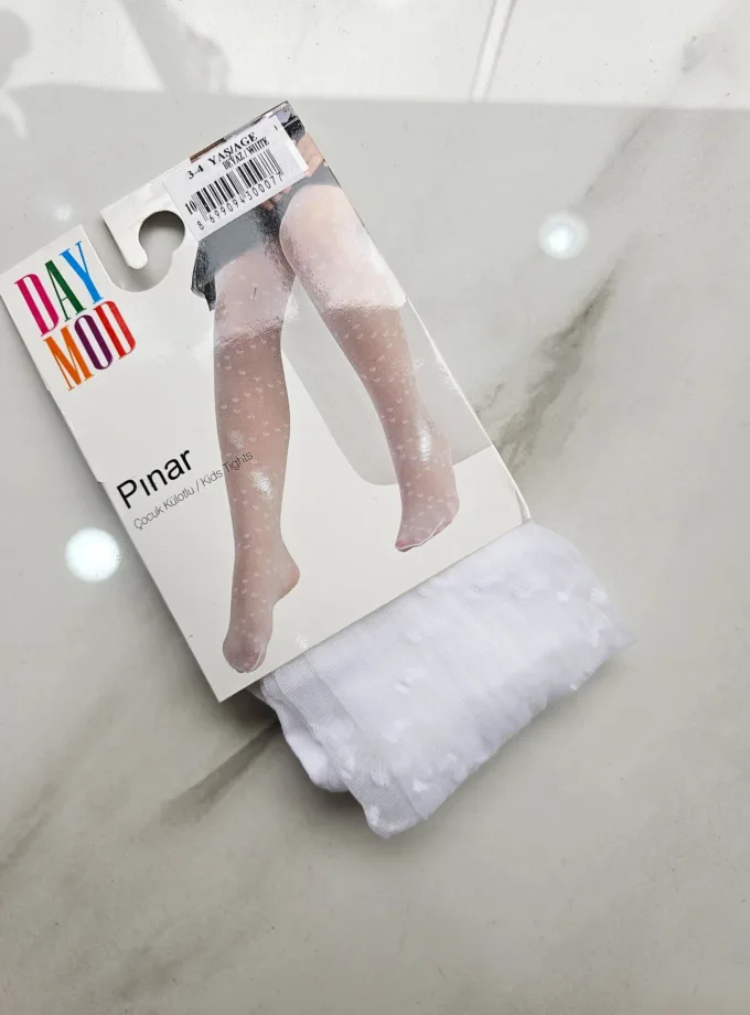 Καλσόν Λευκό Καρδούλες Λεπτό Παιδικό