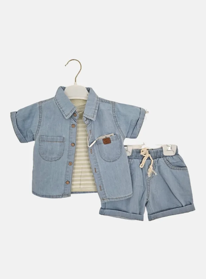 Denim Σύνολο με Ρίγες Bebe
