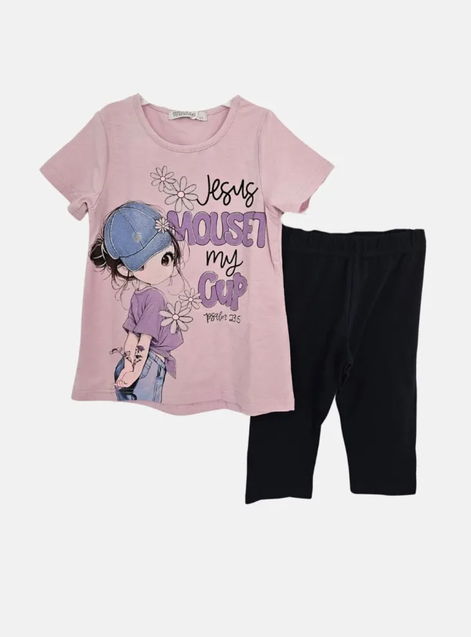 Σύνολο Girl Ποδηλατικό Λιλά Μπλε Junior