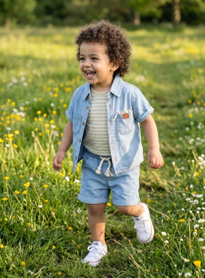 Denim Σύνολο με Ρίγες Bebe
