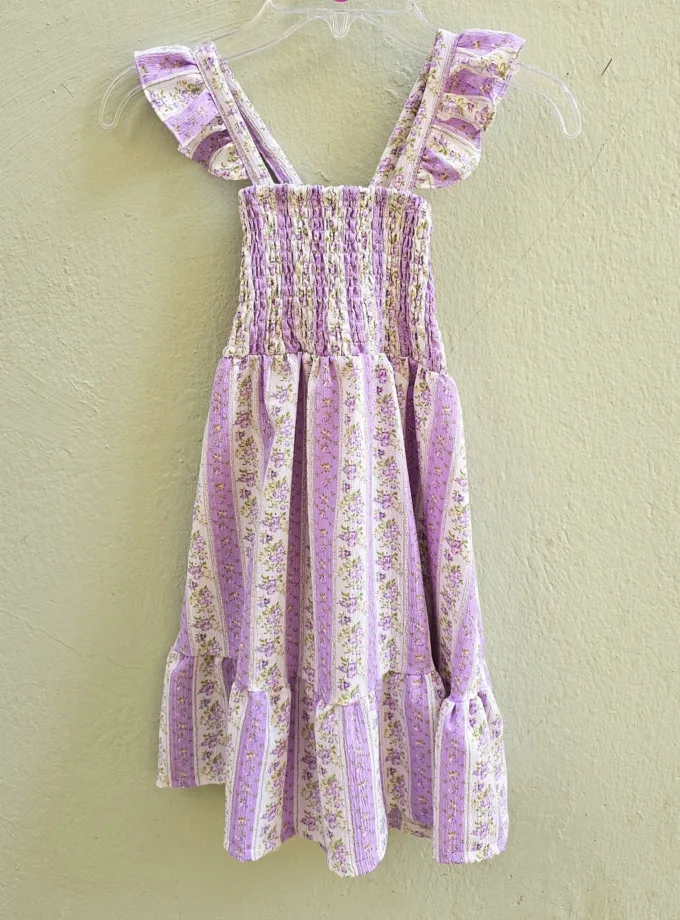 Φόρεμα Floral Μωβ Junior